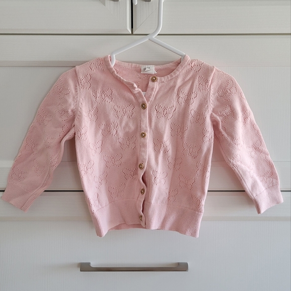 Pointelle knit cardigan for baby girl - Picture 2 of 7